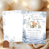 Winter Onederland Arctic Animals eerste verjaardag Kaart