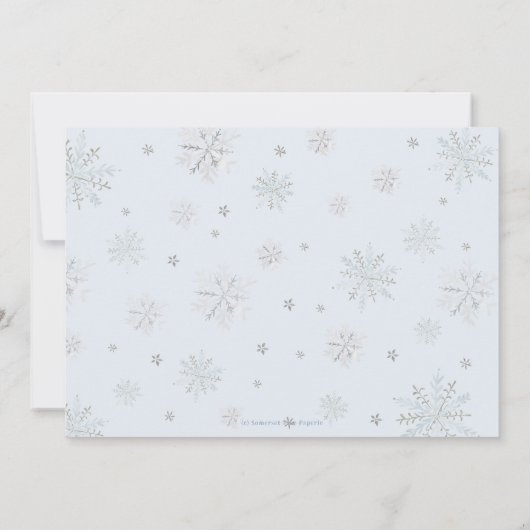 Winter Onederland Arctic Animals Sneeuw 1e verjaar Kaart (Achterkant)