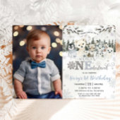 Winter Onederland Arctic Animals Sneeuw 1e verjaar Kaart