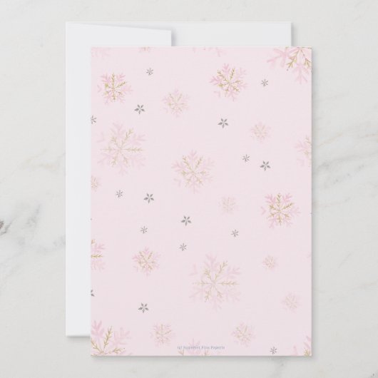 Winter Onederland Arctic Animals Snow 1st Birthday Kaart (Achterkant)