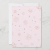 Winter Onederland Arctic Animals Snow 1st Birthday Kaart (Achterkant)