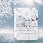 Winter Onederland Arctische dieren 1e verjaardag Kaart