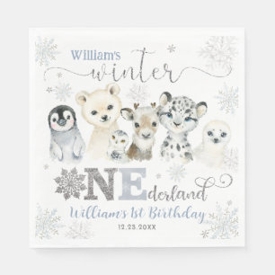 Winter Onederland Arctische Dieren Sneeuw 1e Verja Servet