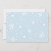 Winter ONEderland Baby Boy First Birthday Foto Kaart (Achterkant)