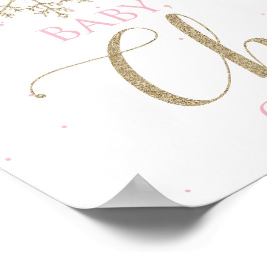 Winter ONEderland Baby Het is Chili buiten Sign Poster (Hoek)