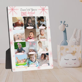 Winter onederland Baby's 1e jaar fotocollage Fotoplaat