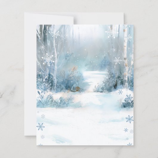 Winter Onederland Bear Blue First Birthday Budget (Achterkant)