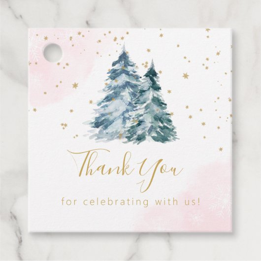 Winter Onederland Bedankjes Labels (Voorkant)