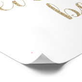 Winter Onederland Beverage Bar, Roze en Gold Poster (Hoek)