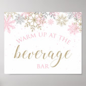 Winter Onederland Beverages Sign Poster (Voorkant)
