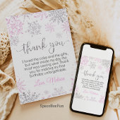 Winter Onederland Birthday Bedankkaart