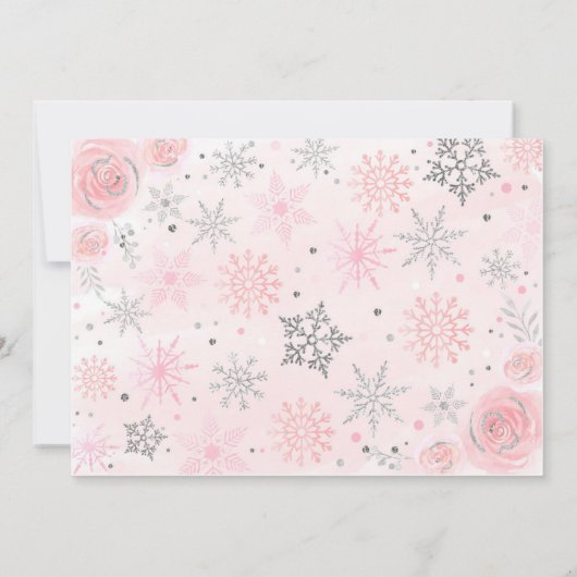 Winter ONEderland Birthday Bedankt kaarten (Achterkant)