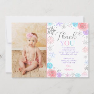 Winter ONEderland Birthday Bedankt kaarten