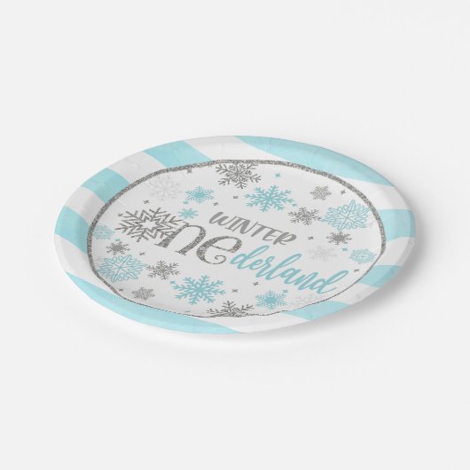 Winter ONEderland Birthday Bord - Boy - BS (Gekanteld)