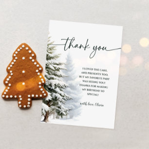 Winter Onederland Birthday Hartelijk dank Kaart