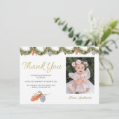 Winter Onederland Birthday Hartelijk dank Kaart (Staand voorkant)