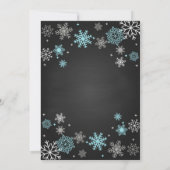 Winter ONEderland Birthday Invitation - Boy - BLK Kaart (Achterkant)