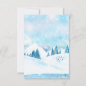 Winter Onederland Birthday Invitation, jongen Kaart (Achterkant)