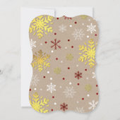 Winter ONEderland Birthday Invitation Red & Gold Kaart (Achterkant)