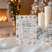 Winter ONEderland Birthday Invite Kaart