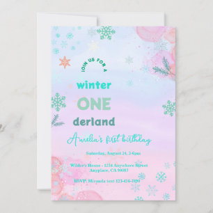 Winter Onederland Birthday Kaart