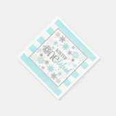 Winter ONEderland Birthday Napkin - Boy-BS Servet (Hoek)