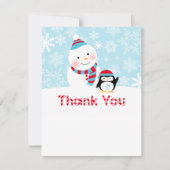 Winter ONEderland Birthday Party Dank u Notitiekaartje (Voorkant)