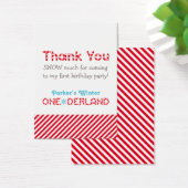 Winter ONEderland Birthday Party Dank u Visitekaartje (Bureau)