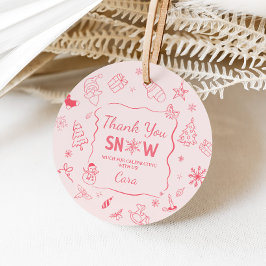 Winter Onederland Birthday Party Favor Tags Bedankjes Labels