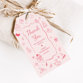 Winter Onederland Birthday Party Favor Tags Cadeaulabel