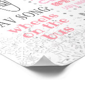 Winter Onederland Birthday Party sign poster (Hoek)