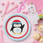 Winter ONEderland Birthday Penguin Papieren Bordje (Feest)