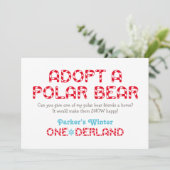 Winter ONEderland Birthday Polar Beer Favor Sign (Staand voorkant)