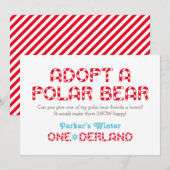Winter ONEderland Birthday Polar Beer Favor Sign (Voorkant / Achterkant)