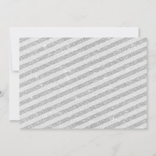 Winter ONEderland Birthday Silver Blue Glitter Kaart (Achterkant)