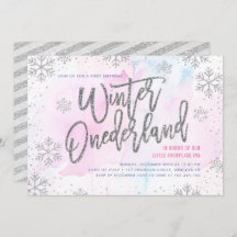 Winter ONEderland Birthday Silver Glitter