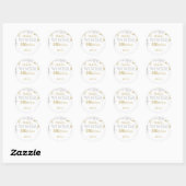 Winter Onederland Birthday Silver Gold Snowflake Ronde Sticker (Vel)