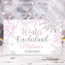 Winter Onederland Birthday Spandoek
