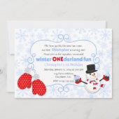 Winter ONEderland Birthday Uitnodiging (Voorkant)