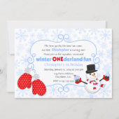 Winter ONEderland Birthday Uitnodiging (Voorkant)