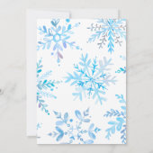 Winter Onederland Birthday Uitnodiging (Achterkant)