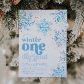 Winter Onederland Birthday Uitnodiging