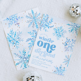 Winter Onederland Birthday Uitnodiging