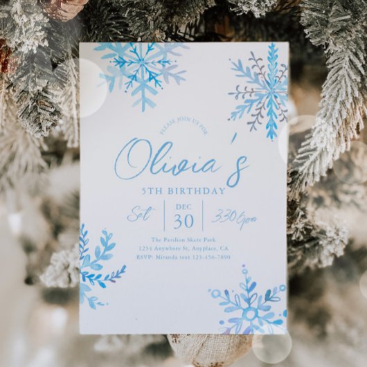 Winter Onederland Birthday Uitnodiging