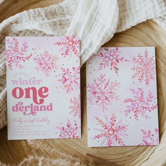 Winter Onederland Birthday Uitnodiging