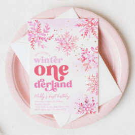 Winter Onederland Birthday Uitnodiging