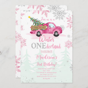 Winter ONEderland Birthday Uitnodiging