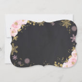 Winter ONEderland Birthday Uitnodiging roze goud (Achterkant)