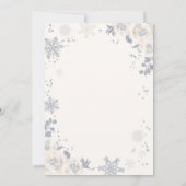 Winter ONEderland Birthday White en Silver Floral Kaart (Achterkant)