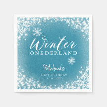Winter Onederland Blauw 1e verjaardagsfeest